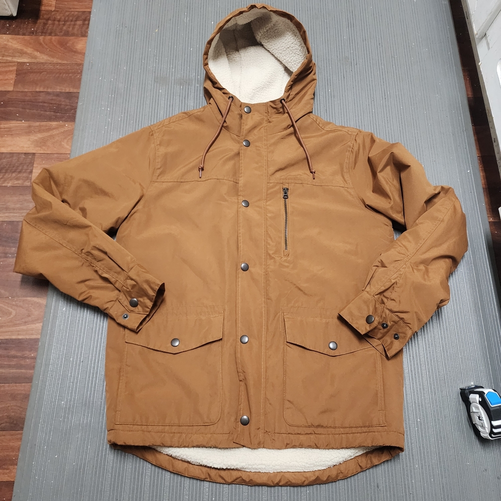 Old Navy Brown Sherpa Lined Water Resistant Chore Coat NWOT